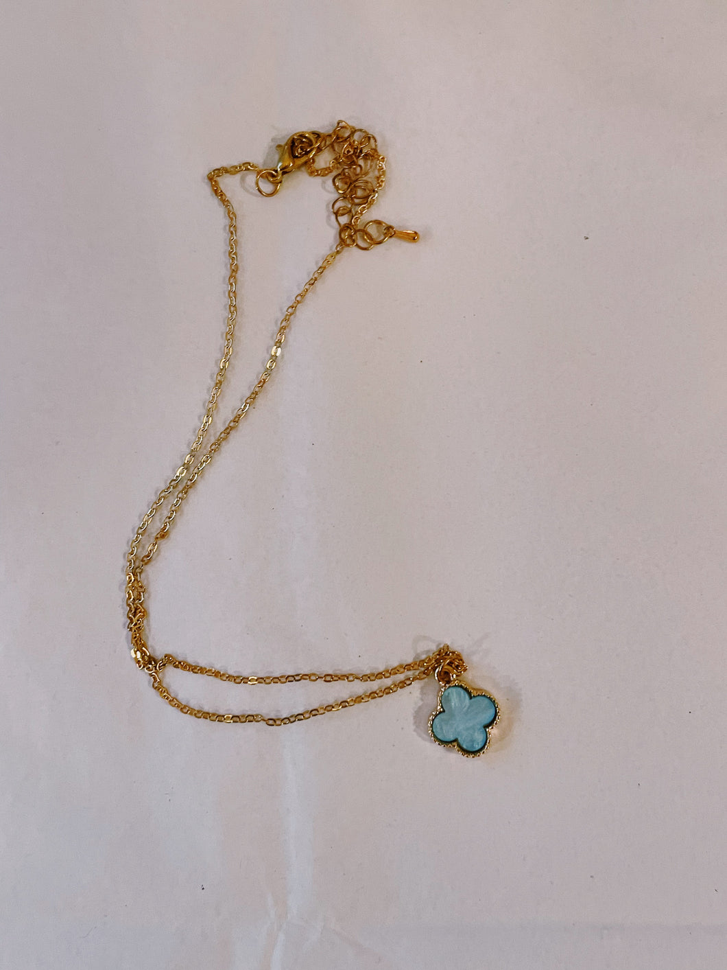 Blue Clover Necklaces